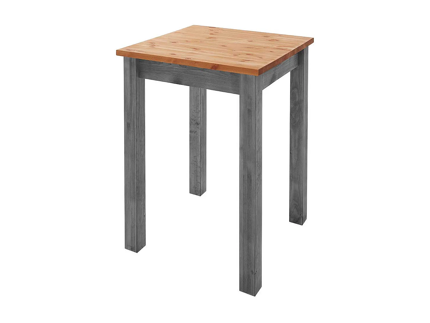 Kiefernholz Bartisch in Grau und Laugenfarben 103 cm hoch