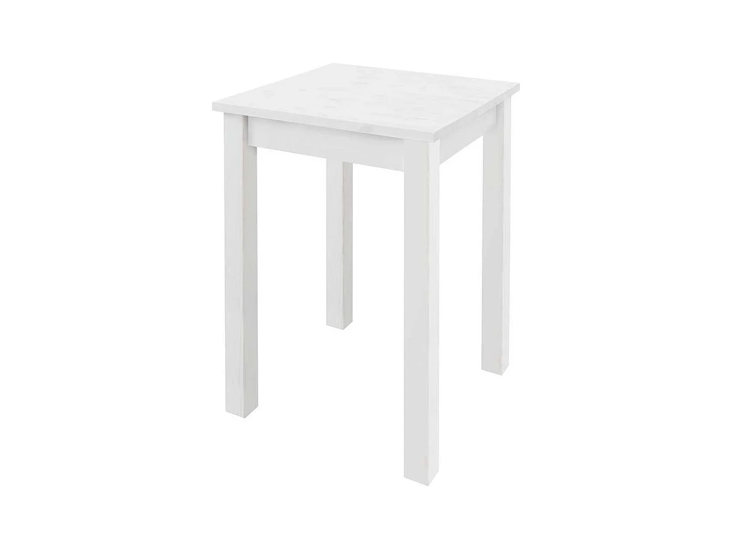 Massivtisch 103 cm hoch im Landhausstil Weiß