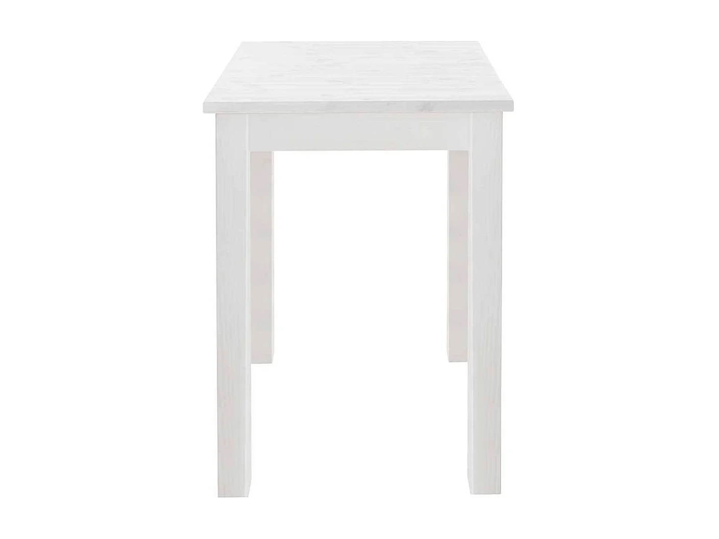 Massivtisch 103 cm hoch im Landhausstil Weiß