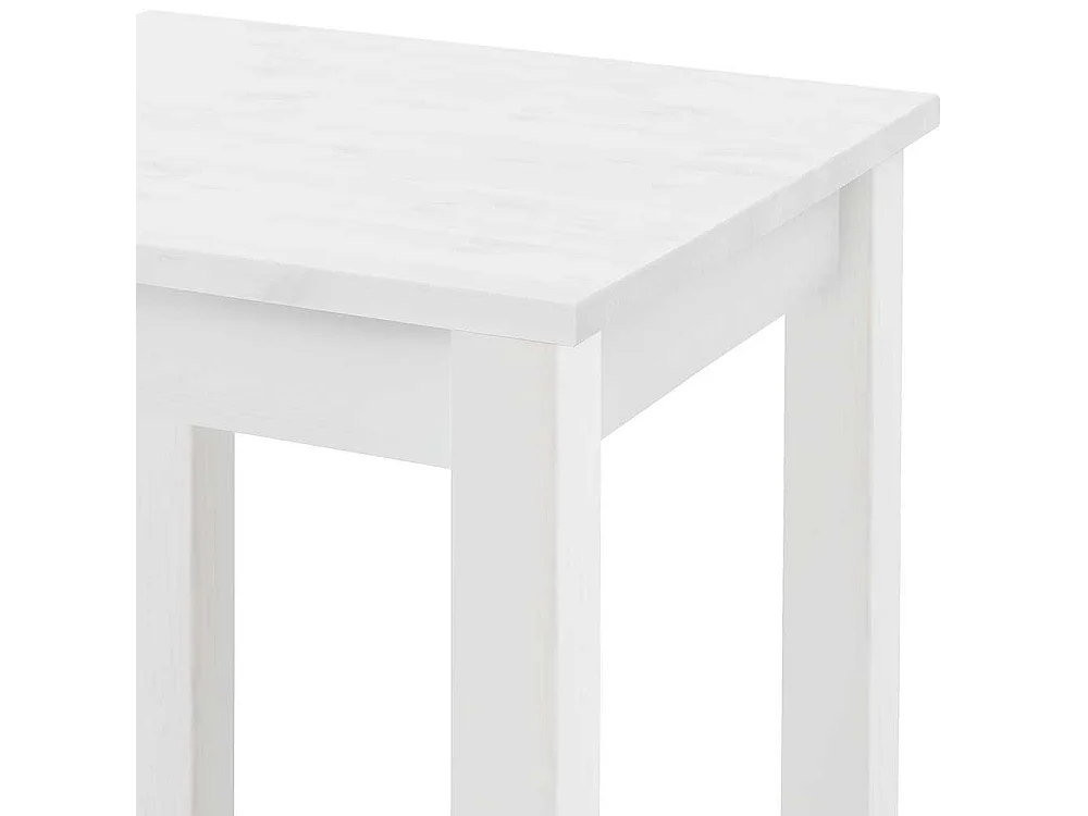 Massivtisch 103 cm hoch im Landhausstil Weiß