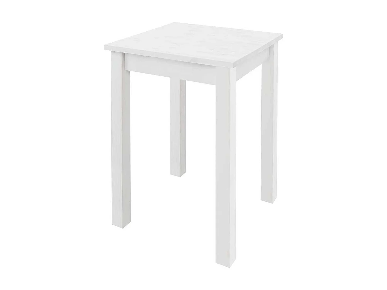 Massivtisch 103 cm hoch im Landhausstil Weiß