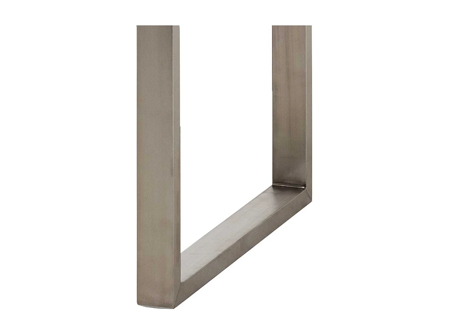 Bartisch aus Eiche Massivholz und Edelstahl Bügelgestell