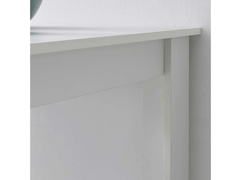 Küchen Bartisch weiß modern 120 cm breit mit Seitenregal