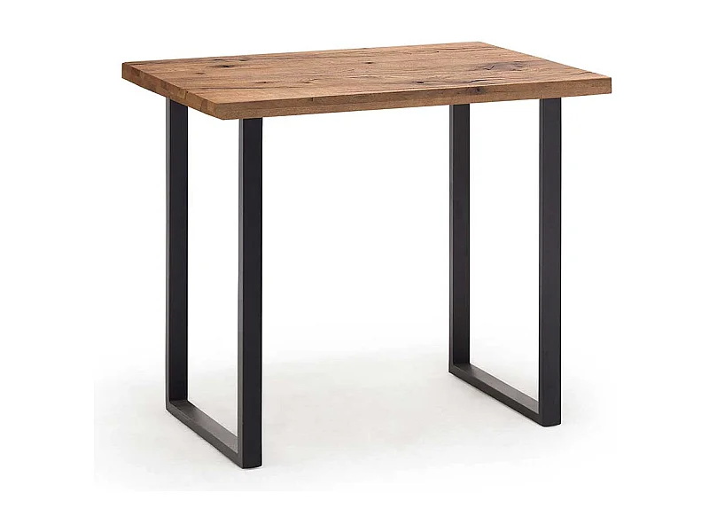 Eiche Bartisch 120 cm breit Eiche dunkel und Stahl