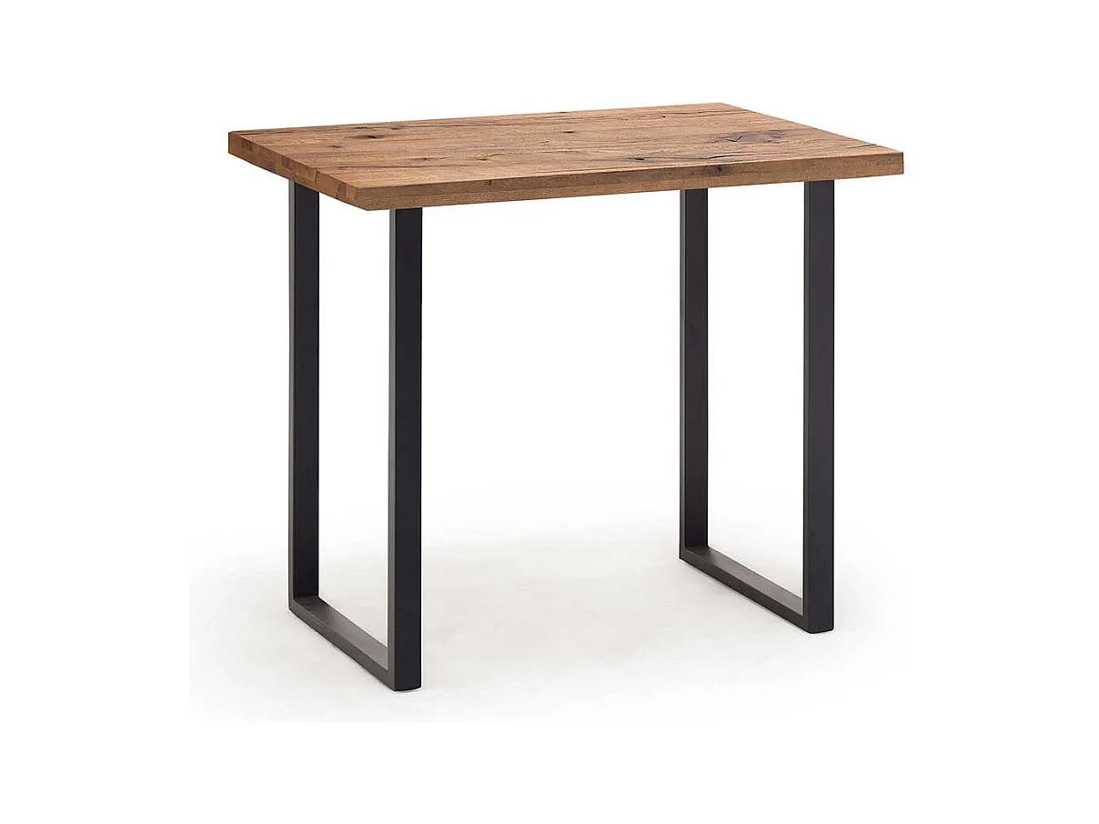 Eiche Bartisch 120 cm breit Eiche dunkel und Stahl