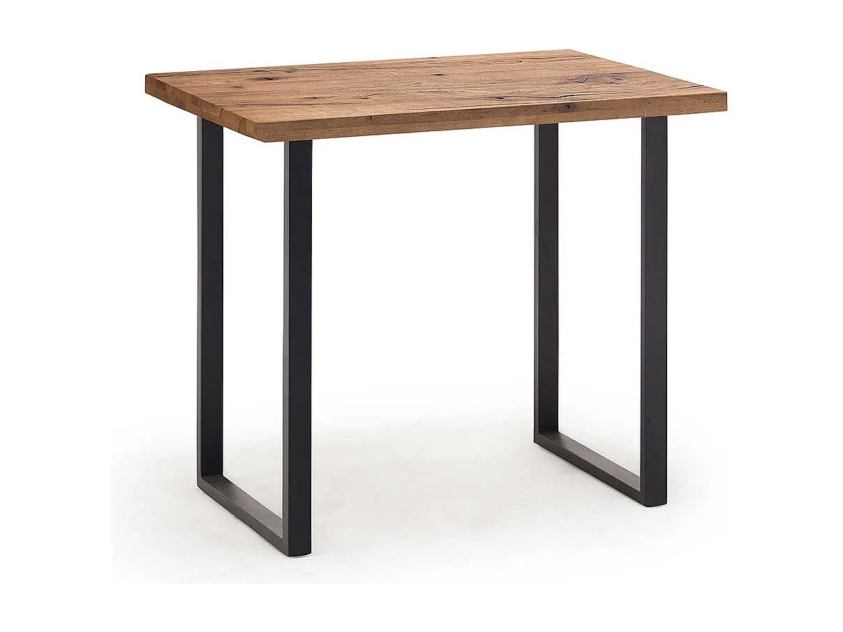 Eiche Bartisch 120 cm breit Eiche dunkel und Stahl