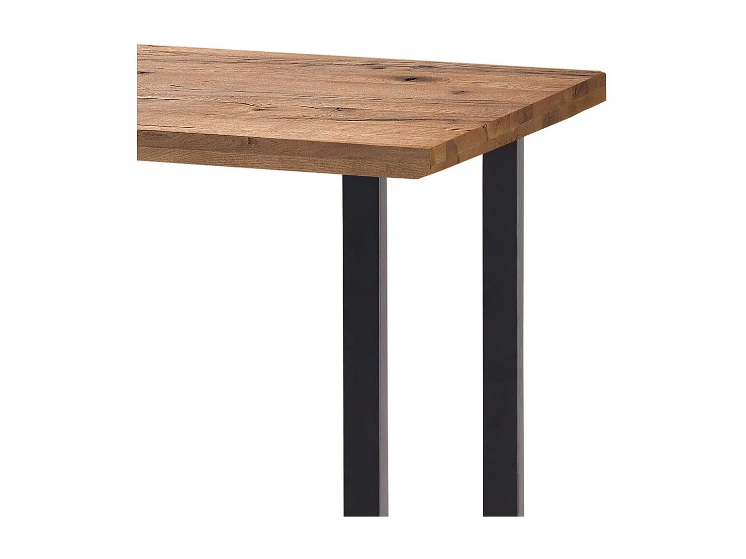 Eiche Bartisch 120 cm breit Eiche dunkel und Stahl