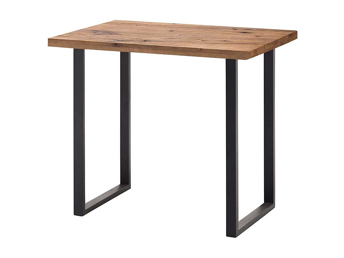 Eiche Bartisch 120 cm breit Eiche dunkel und Stahl