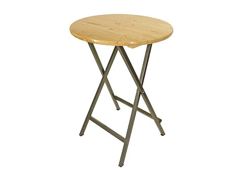 Klapptisch aus Kiefer Massivholz Rund