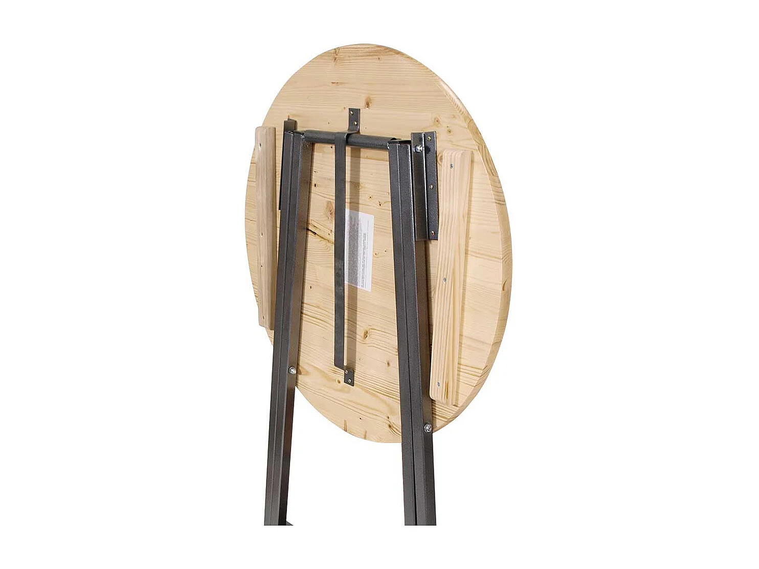 Klapptisch aus Kiefer Massivholz Rund