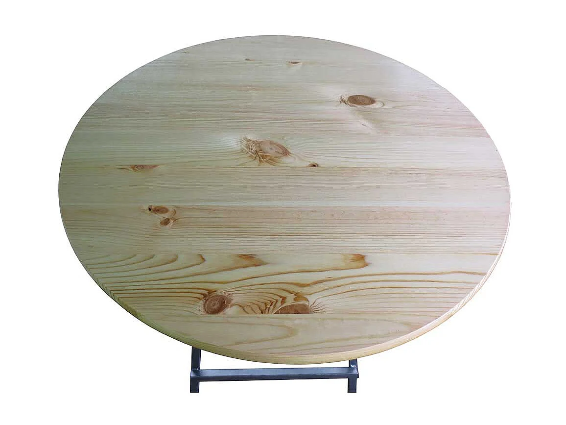 Klapptisch aus Kiefer Massivholz Rund