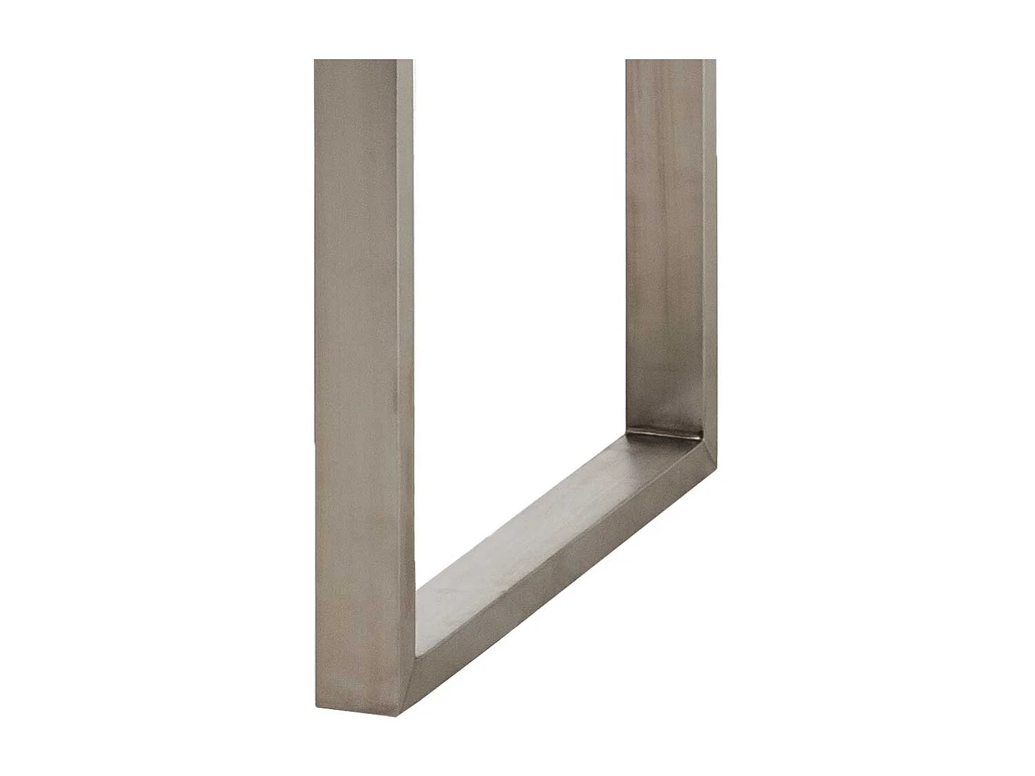 Holztischmassiv mit Edelstahl Bügelgestell Eiche Massivholz gekälkt