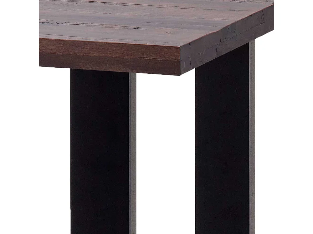 Bartisch in Eichefarben verwittert Bügelgestell