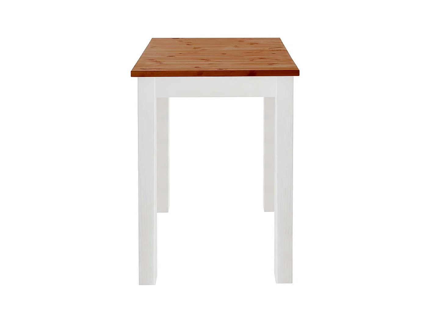 Kiefer massiv Bar Tisch in Bernsteinfarben und Weiß 103 cm hoch