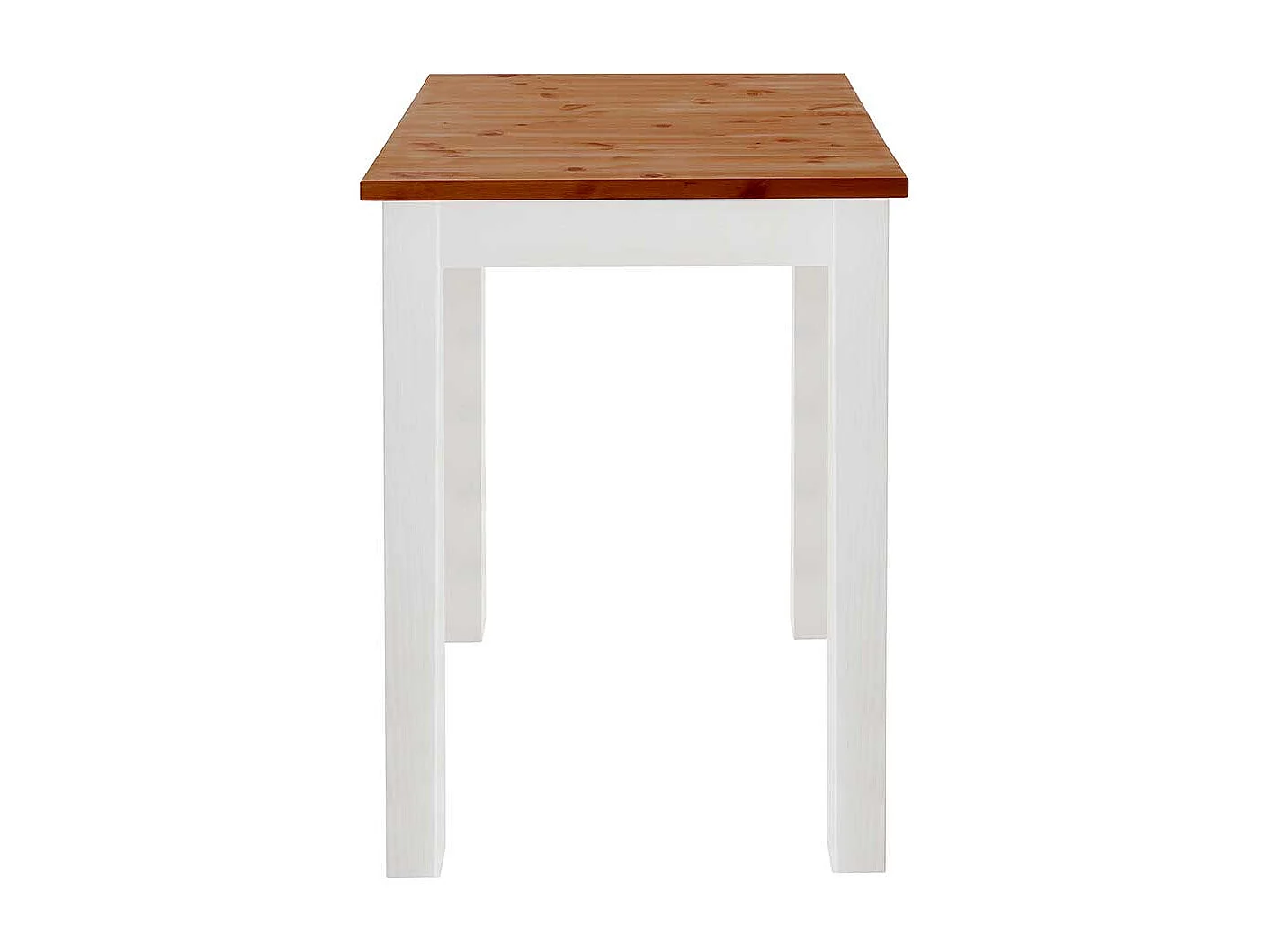 Kiefer massiv Bar Tisch in Bernsteinfarben und Weiß 103 cm hoch