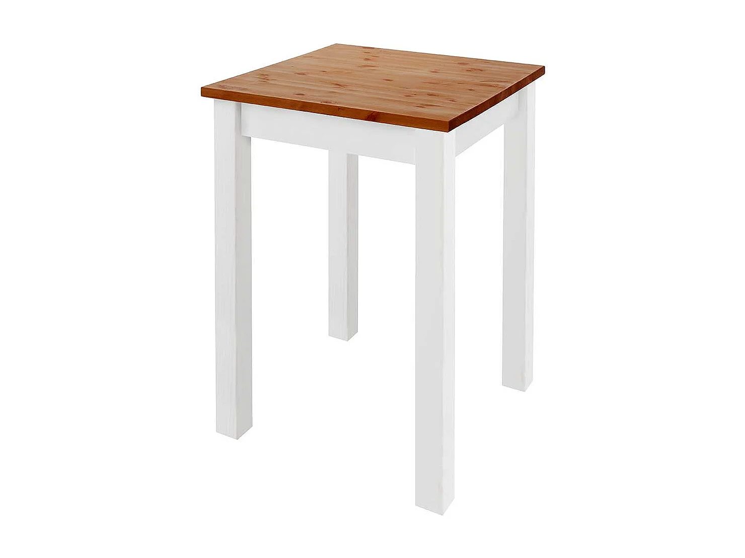 Kiefer massiv Bar Tisch in Bernsteinfarben und Weiß 103 cm hoch