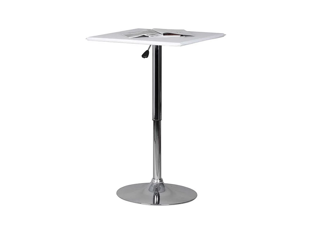 Verstellbarer Stehtisch mit Kunstlederplatte Metallgestell