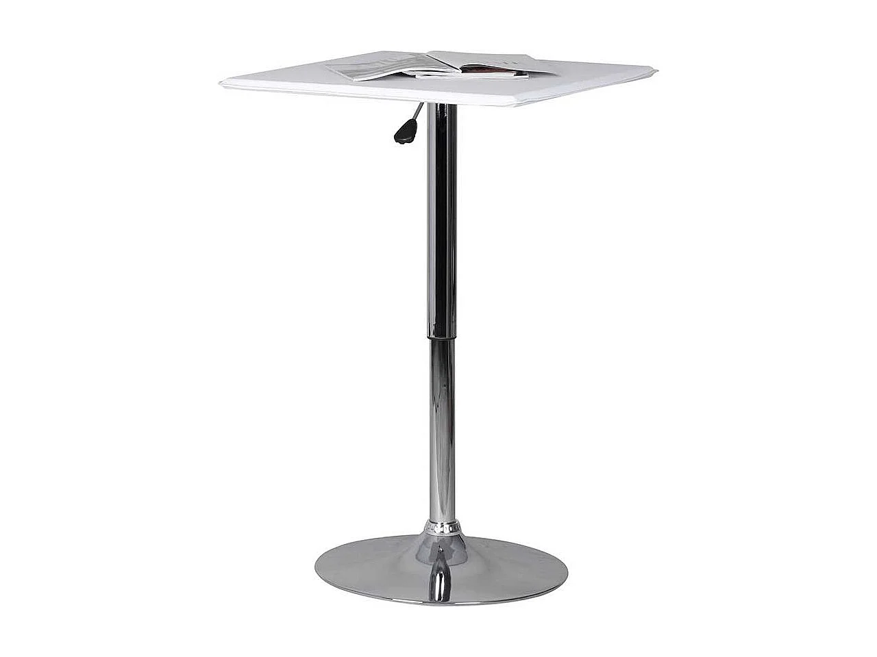 Verstellbarer Stehtisch mit Kunstlederplatte Metallgestell