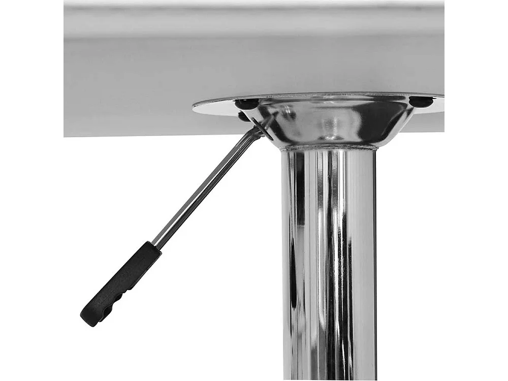 Verstellbarer Stehtisch mit Kunstlederplatte Metallgestell