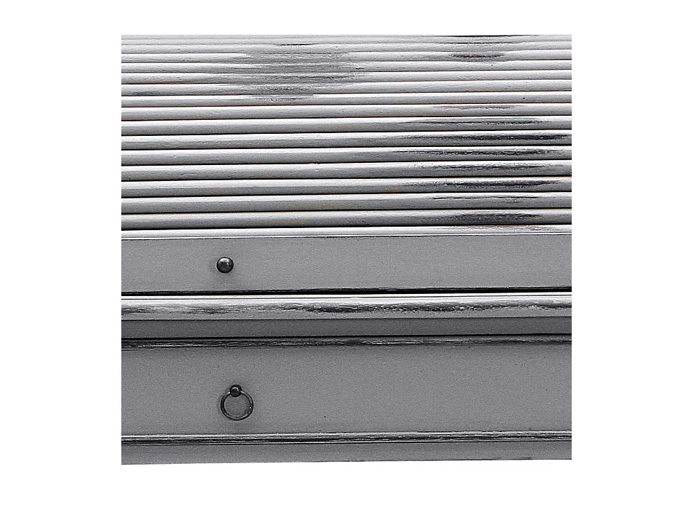 Sekretär in Grau und Dunkelbraun Jalousie