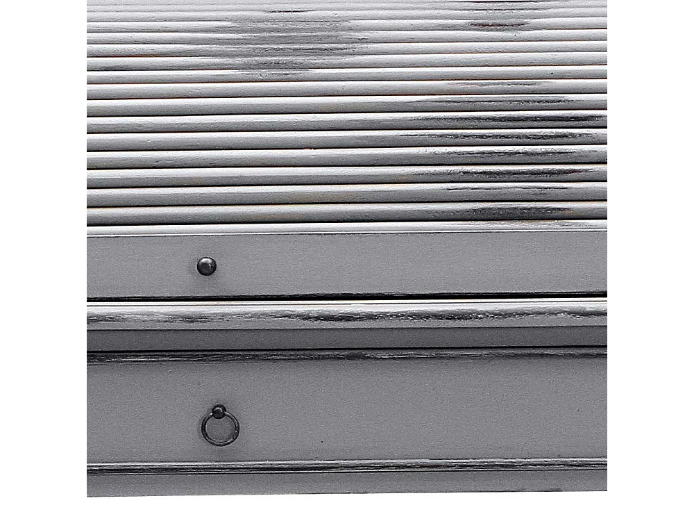 Sekretär in Grau und Dunkelbraun Jalousie