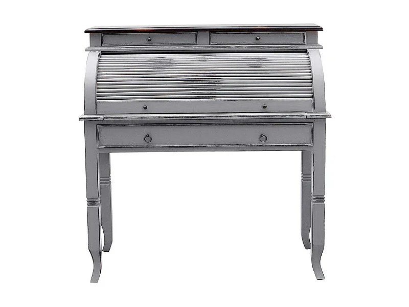 Sekretär in Grau und Dunkelbraun Jalousie