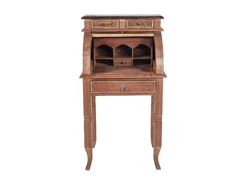 Schreibsekretär aus Teak Massivholz 100 cm hoch