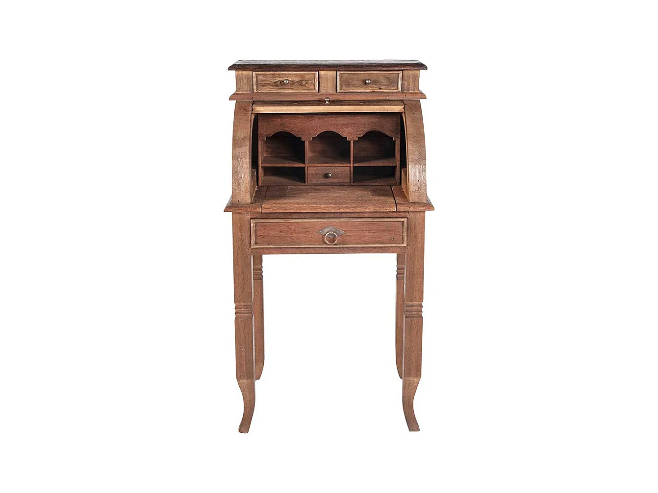 Schreibsekretär aus Teak Massivholz 100 cm hoch