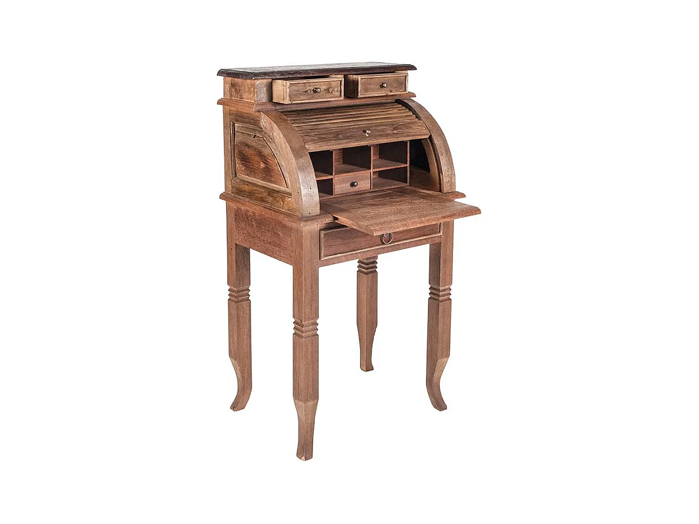 Schreibsekretär aus Teak Massivholz 100 cm hoch