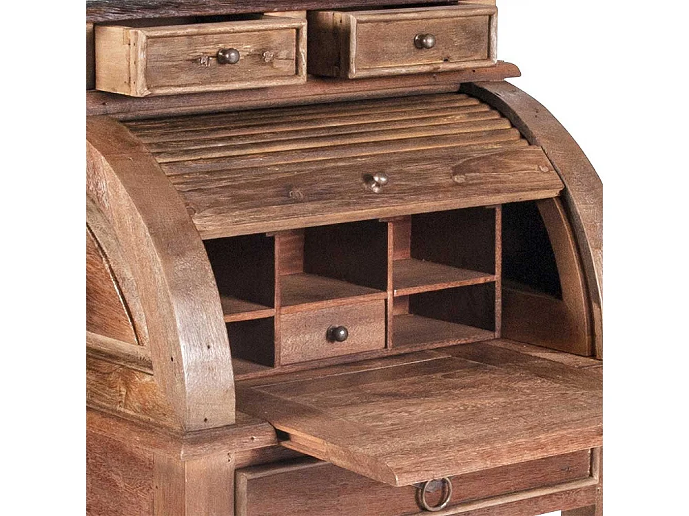 Schreibsekretär aus Teak Massivholz 100 cm hoch