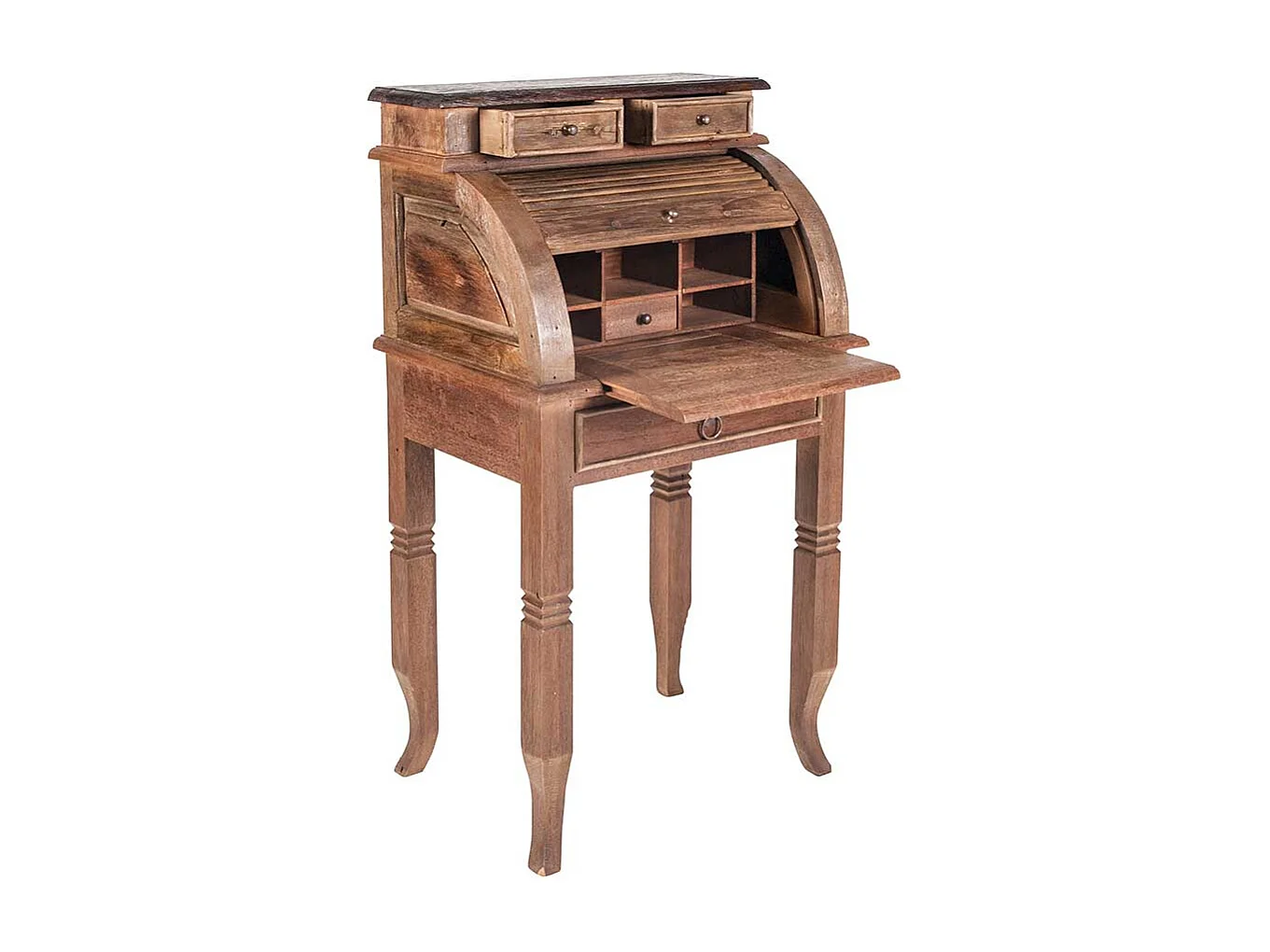 Schreibsekretär aus Teak Massivholz 100 cm hoch