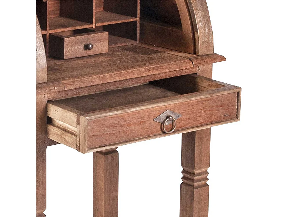 Schreibsekretär aus Teak Massivholz 100 cm hoch