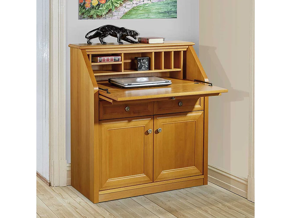 Sekretärschrank mit Kirschbaum furniert klassischen Design