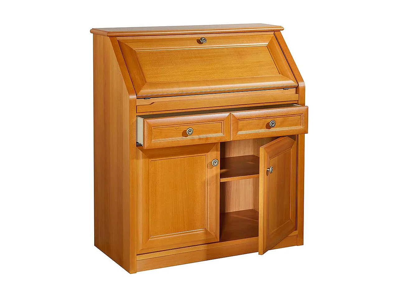 Sekretärschrank mit Kirschbaum furniert klassischen Design