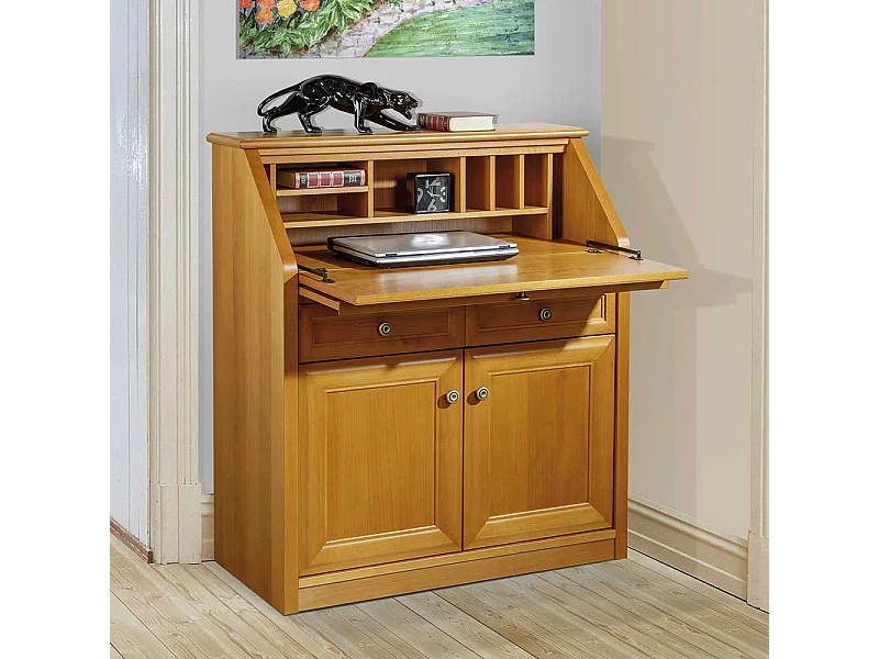 Sekretärschrank mit Kirschbaum furniert klassischen Design