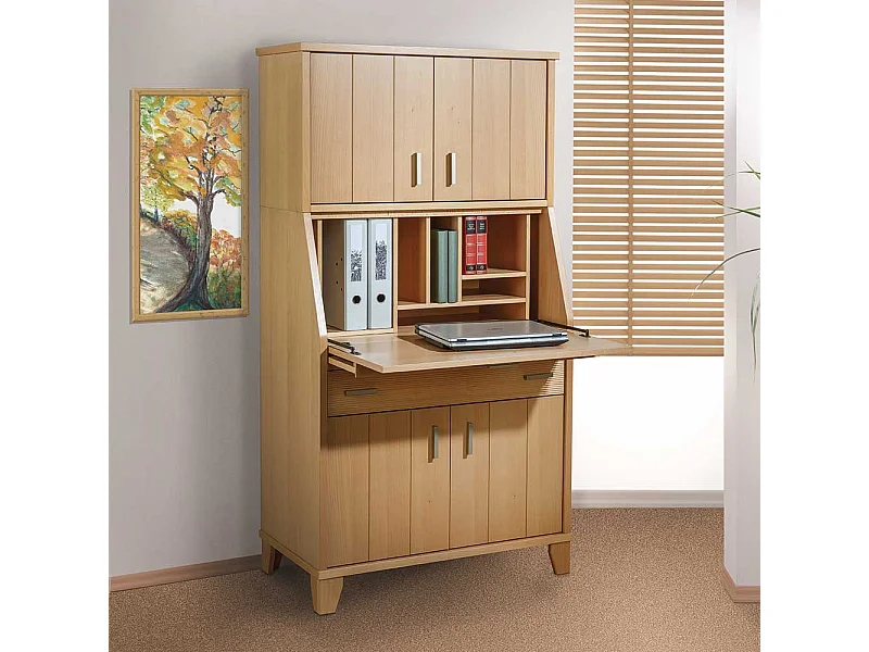 Sekretär aus Buche Massivholz 155 cm hoch