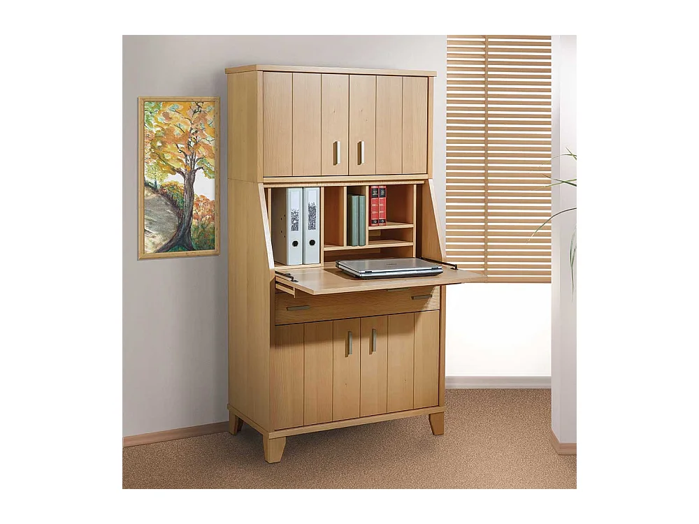 Sekretär aus Buche Massivholz 155 cm hoch