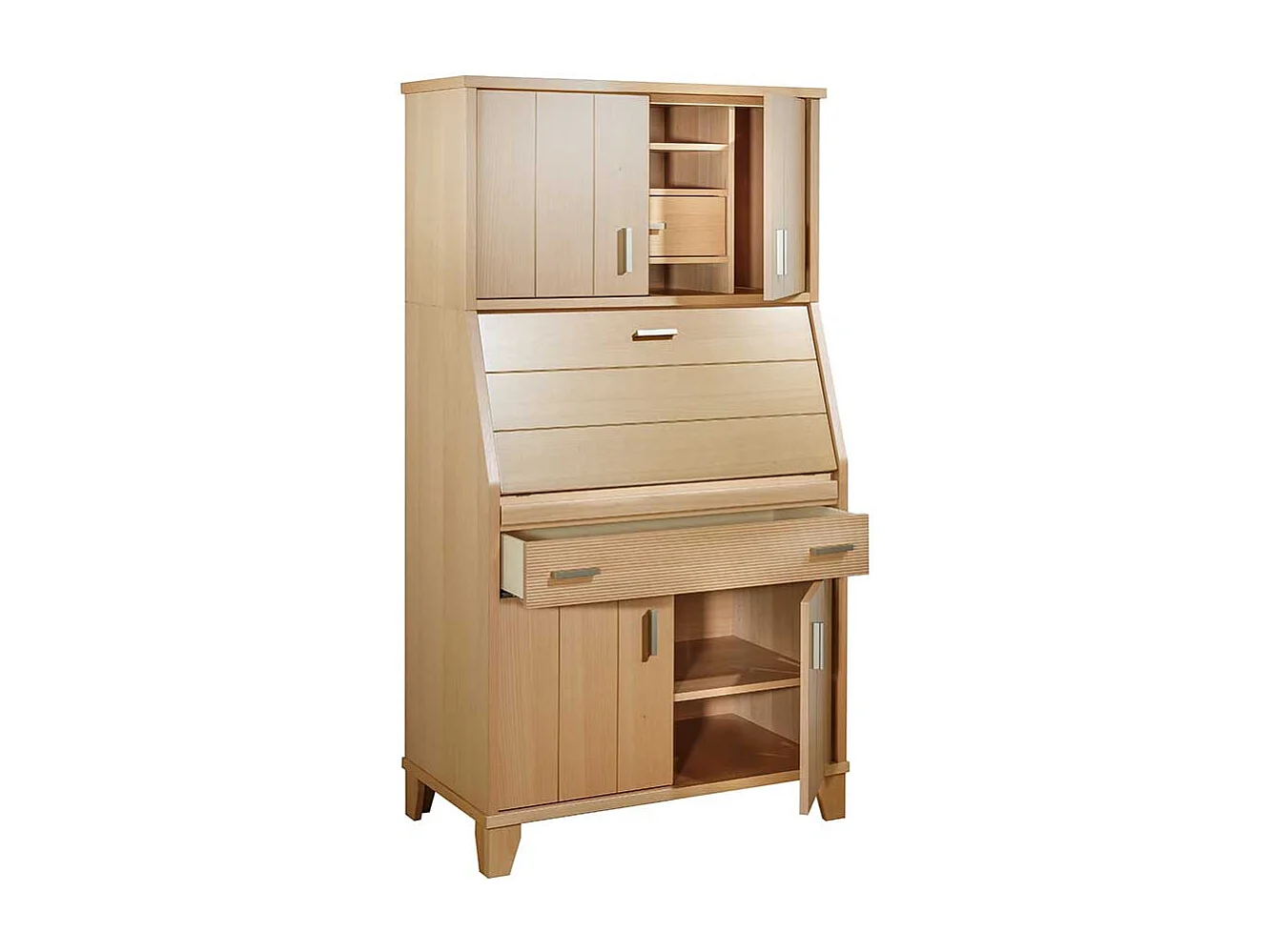 Sekretär aus Buche Massivholz 155 cm hoch