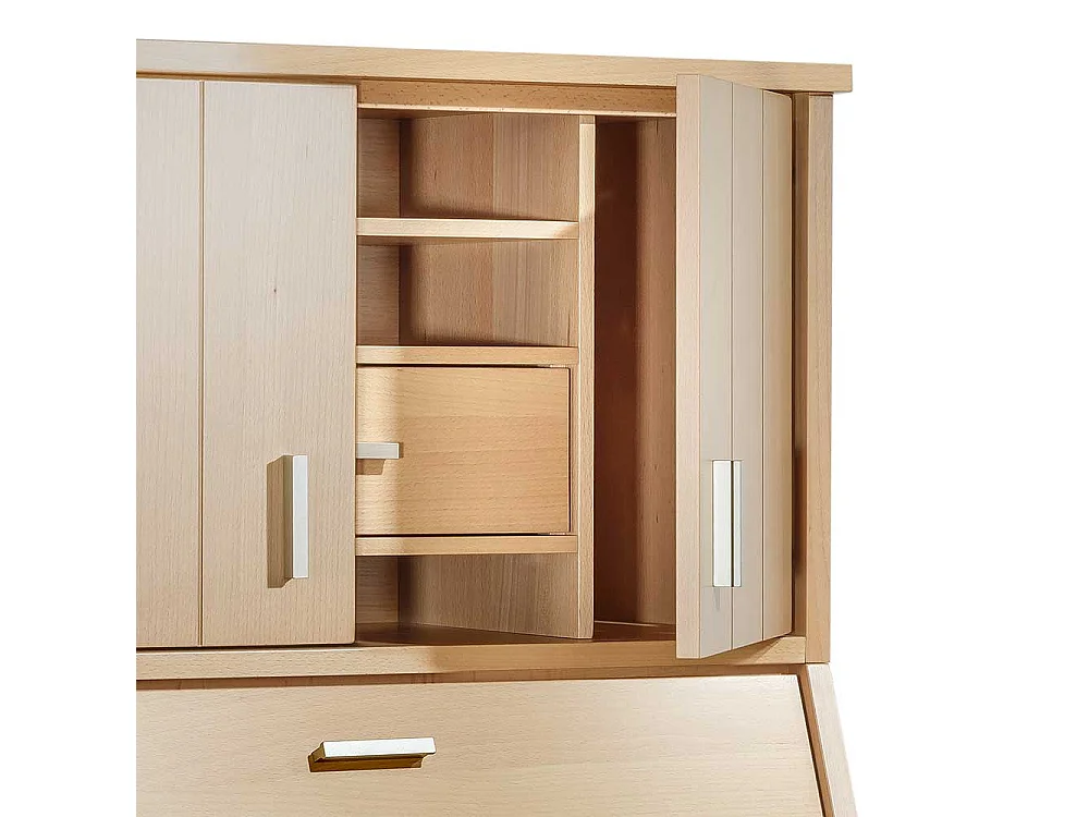 Sekretär aus Buche Massivholz 155 cm hoch