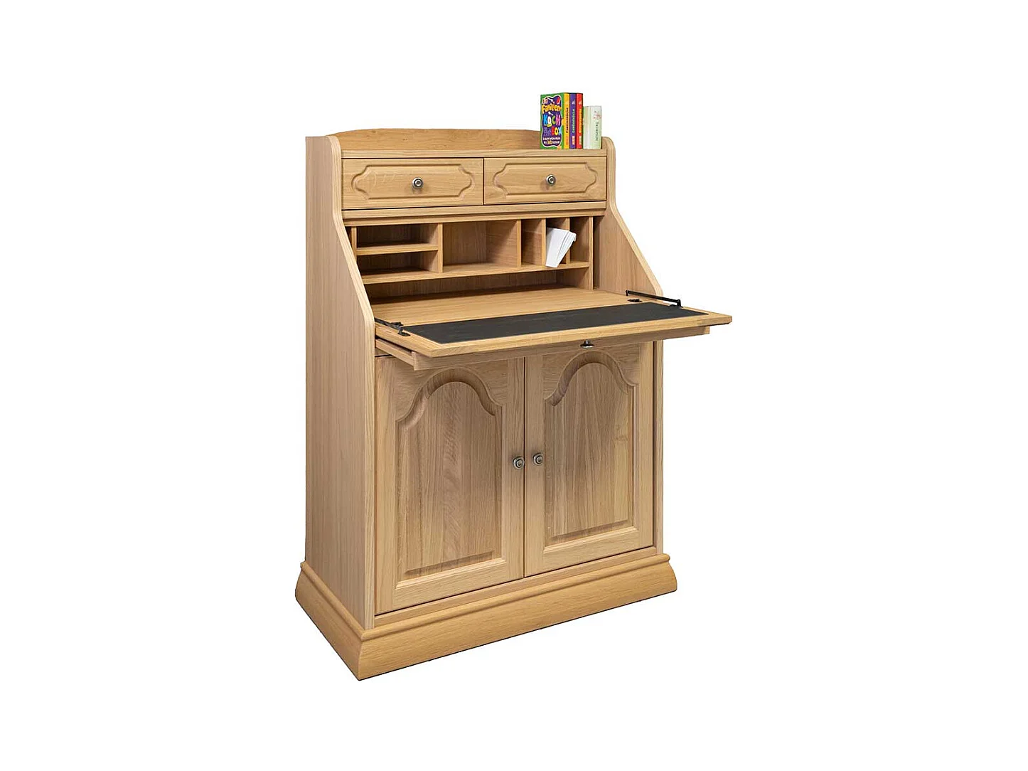 Home Office Sekretär Eiche teilmassiv Schreibklappe