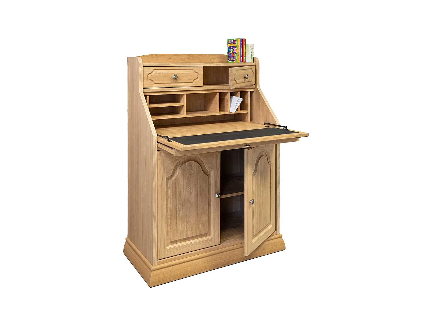 Home Office Sekretär Eiche teilmassiv Schreibklappe