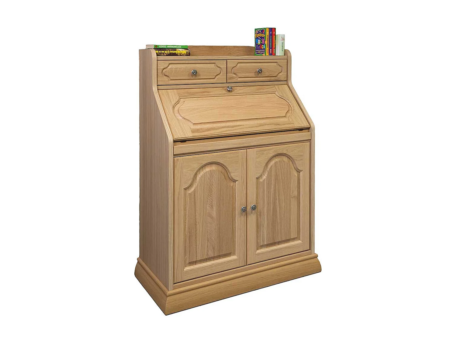 Home Office Sekretär Eiche teilmassiv Schreibklappe