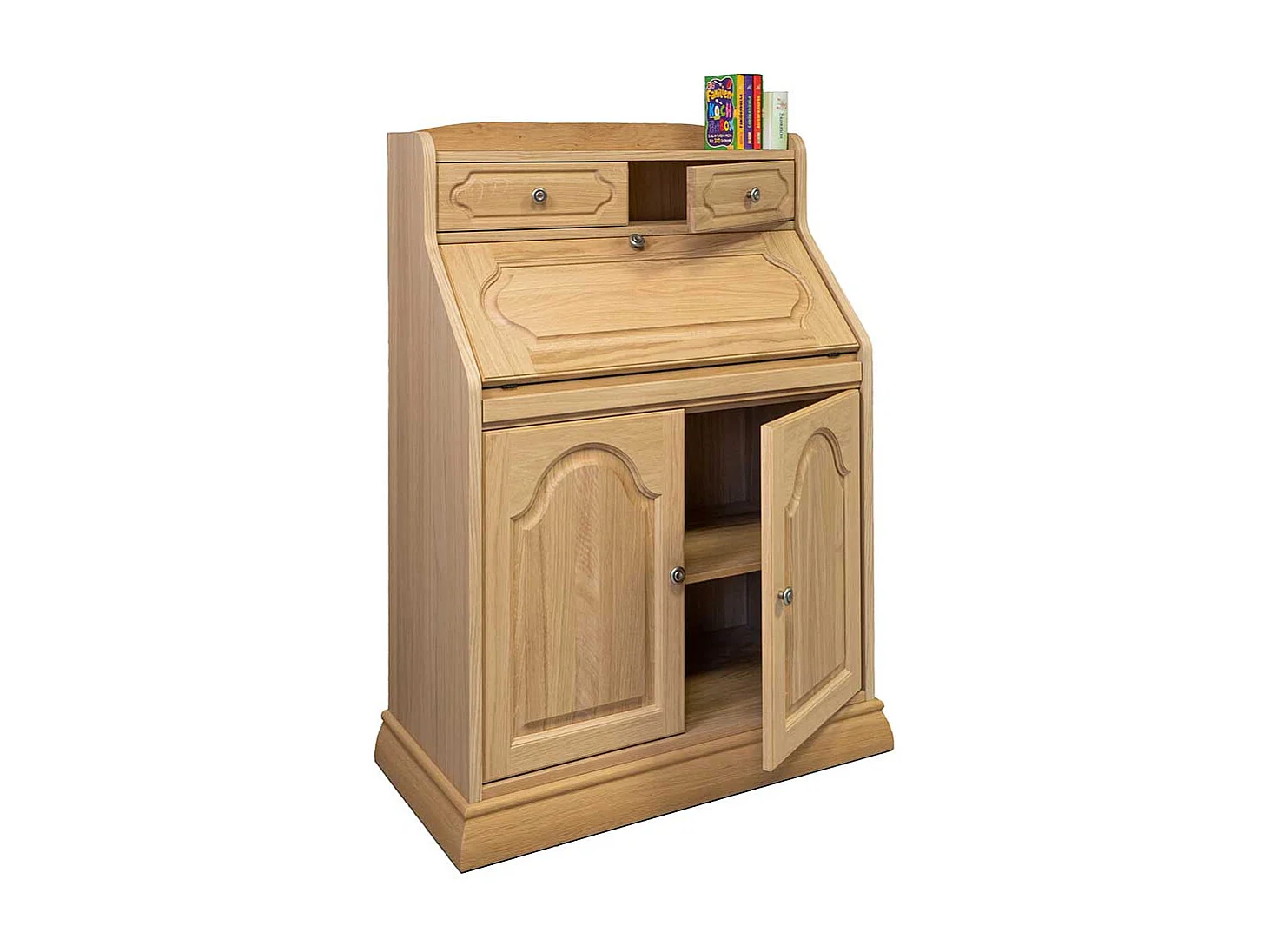 Home Office Sekretär Eiche teilmassiv Schreibklappe