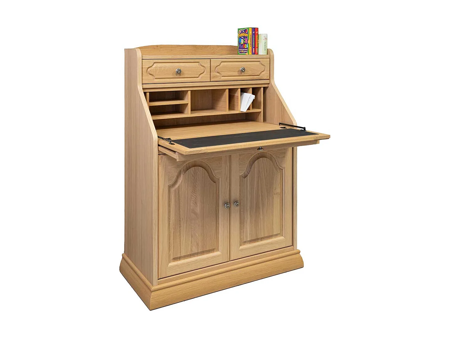 Home Office Sekretär Eiche teilmassiv Schreibklappe