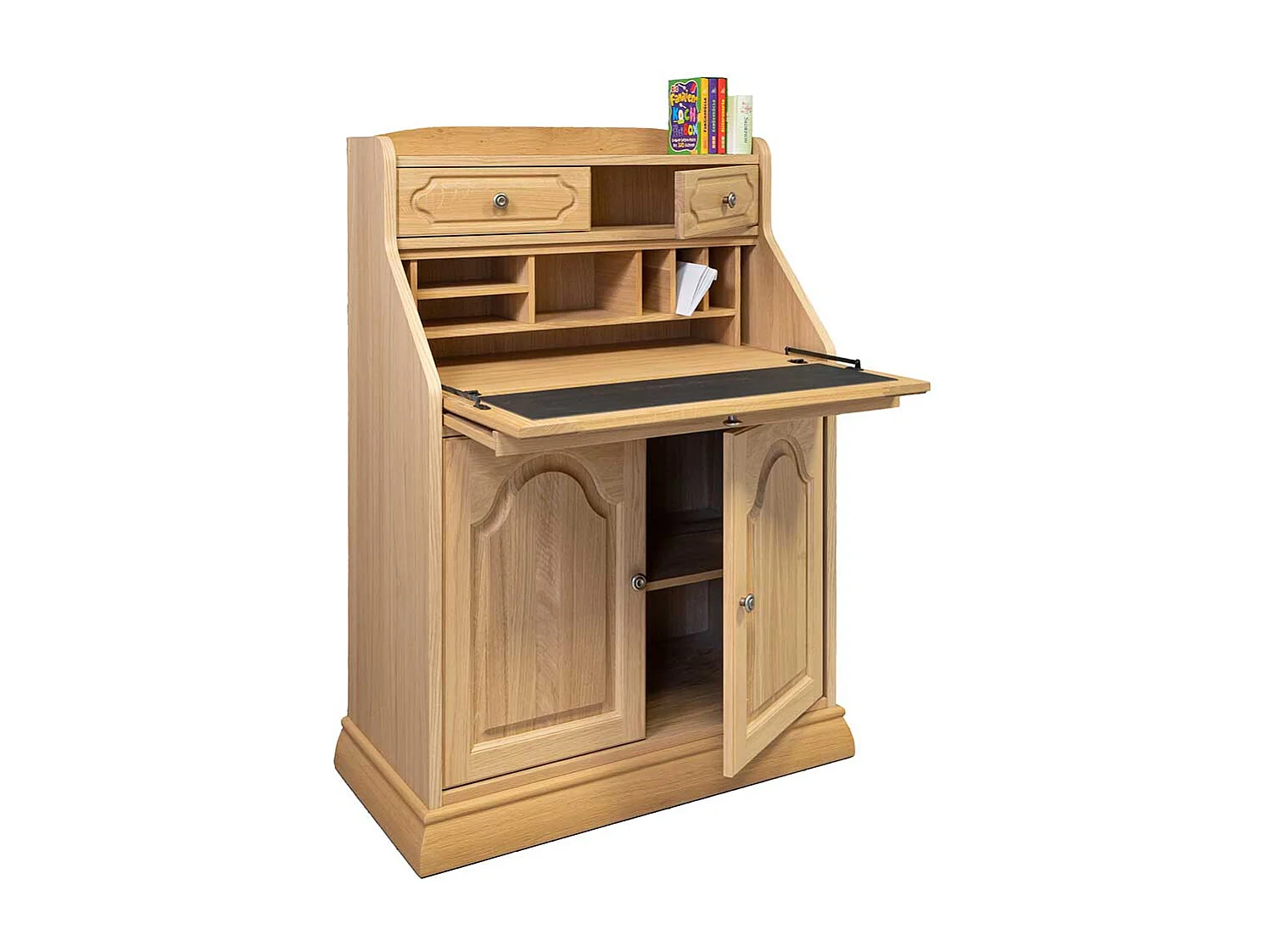 Home Office Sekretär Eiche teilmassiv Schreibklappe