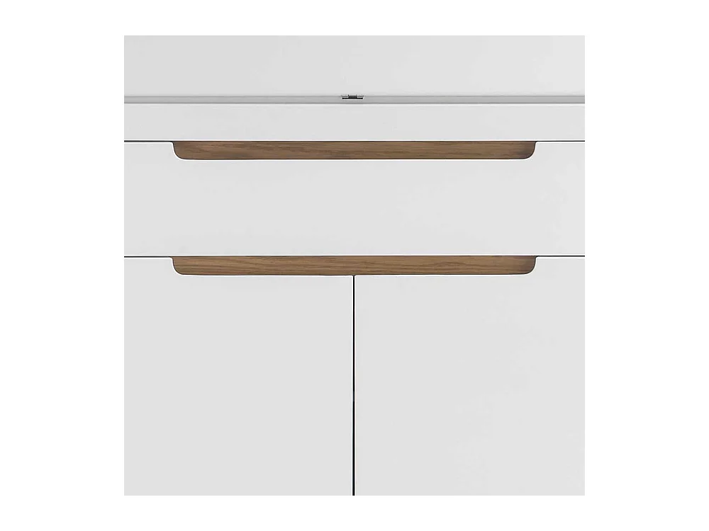 Kommode in Weiß Eiche als Sekretär