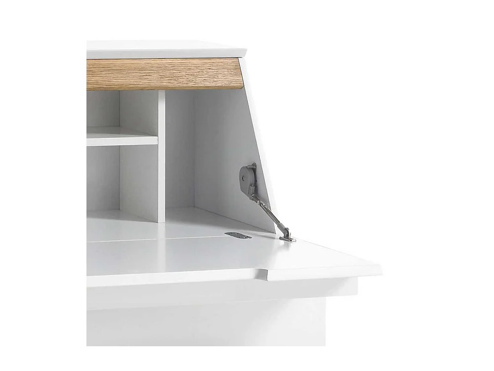 Kommode in Weiß Eiche als Sekretär