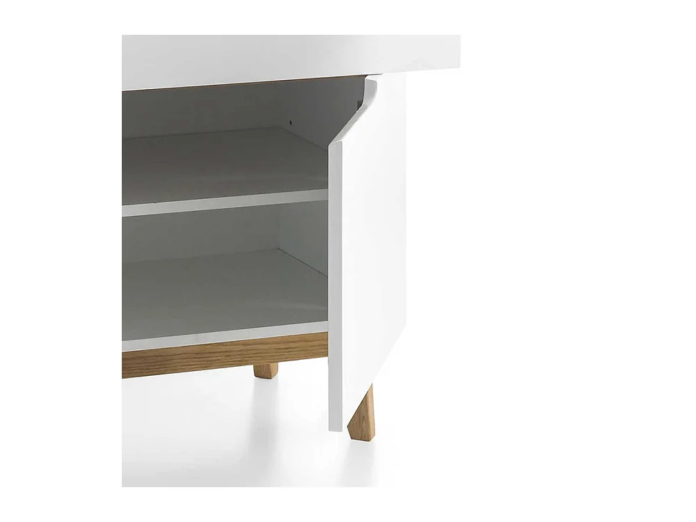 Kommode in Weiß Eiche als Sekretär