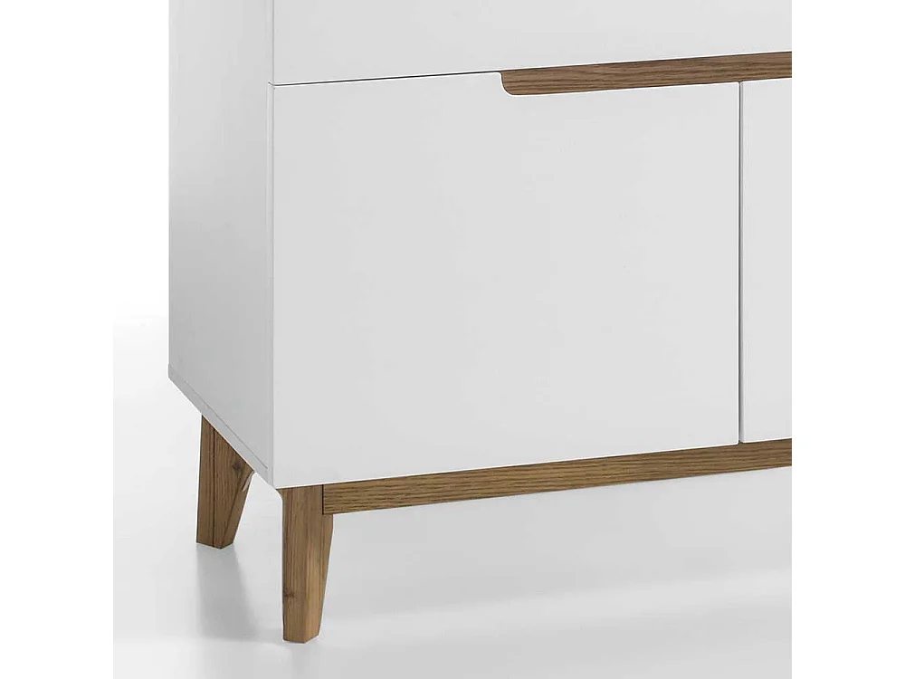 Kommode in Weiß Eiche als Sekretär