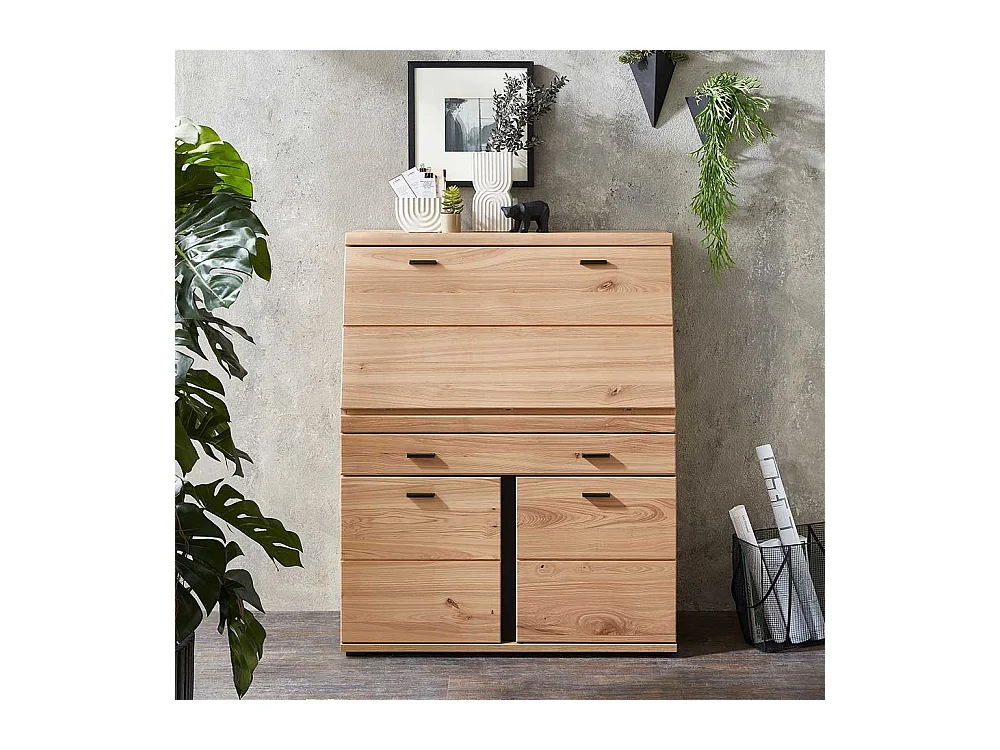 Schreibsekretär in Wildeichefarben Schreibklappe